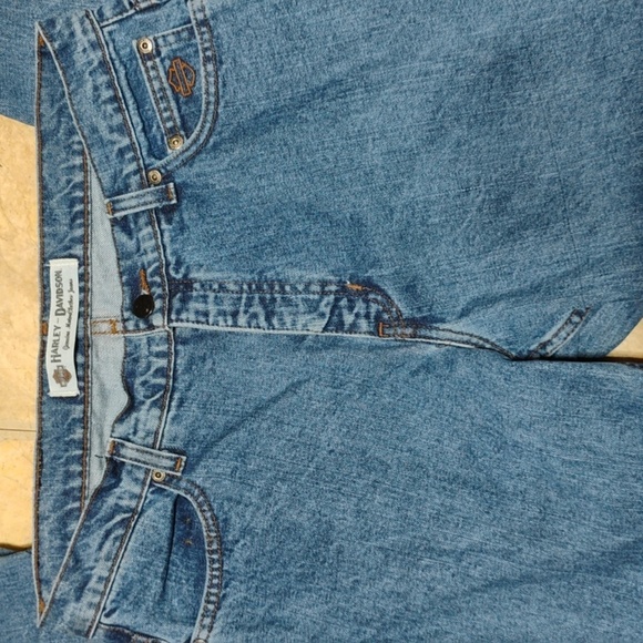 Vintage Harley Davidson Stone Washed Blue Jeans - Picture 2 of 16